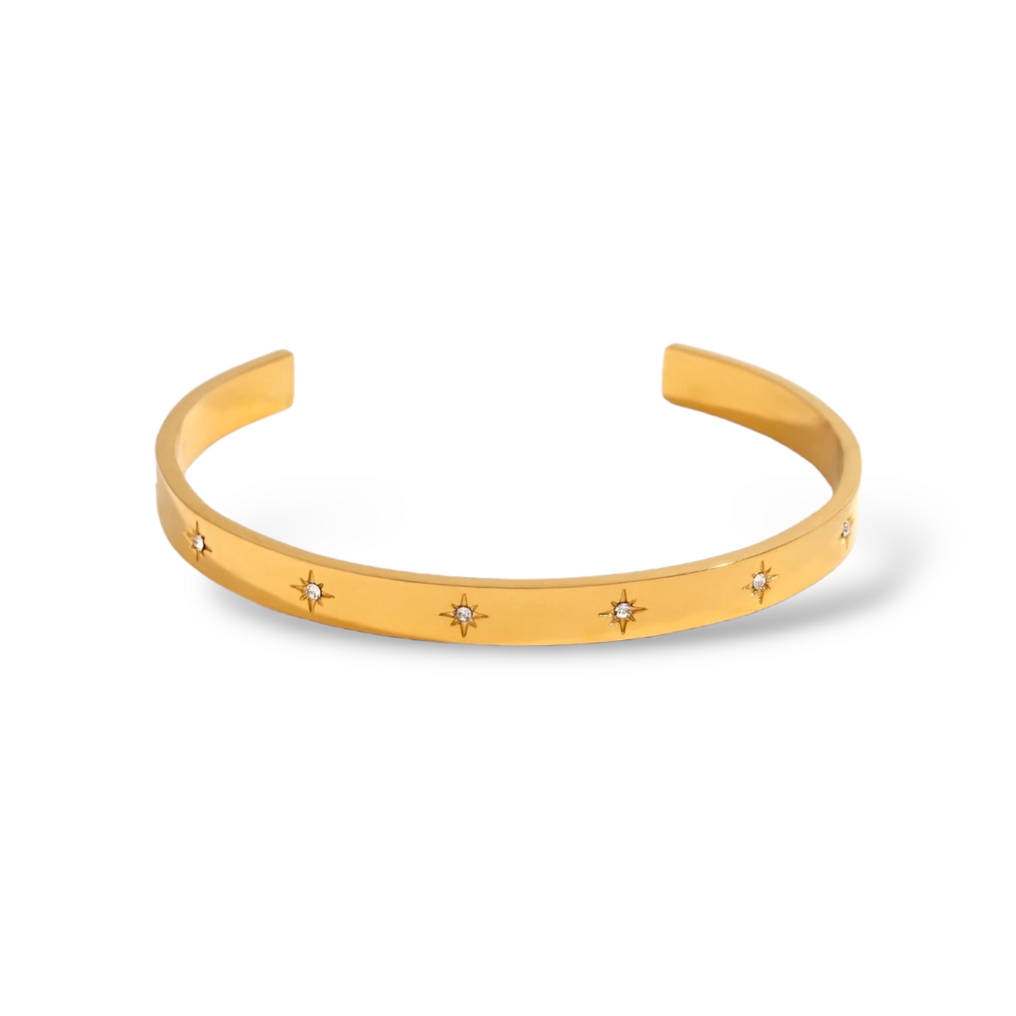 Constella Bracelet Jonc En Acier Chirurgical 316L Plaqué Or 18K