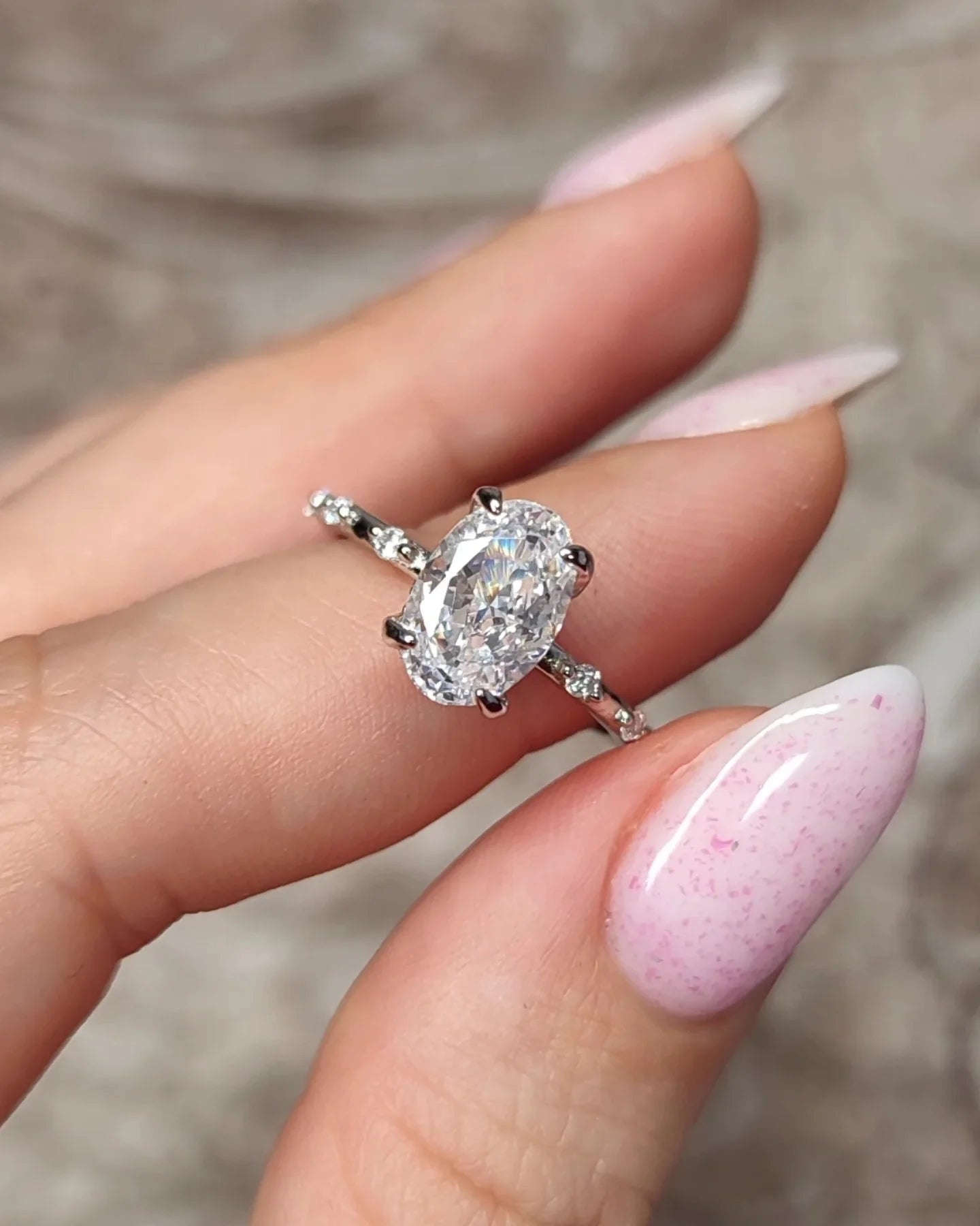 Belle Bague en Moissanite Crushed Ice