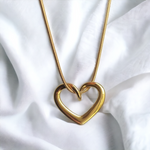 Amore Collier en Acier Chirurgical 316L Plaqué Or 18K