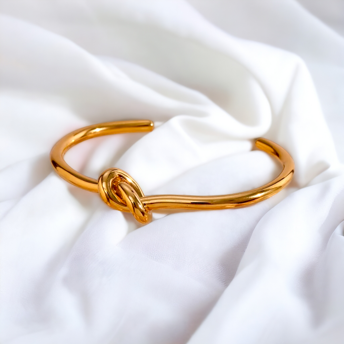 Knot Bracelet Jonc en Acier Chirurgical 316L Plaqué Or 18K