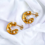 Lily Boucles d'Oreilles en Acier Chirurgical 316L Plaqué Or 18K