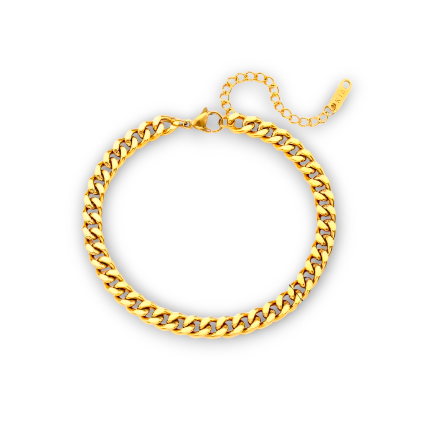 Cuban Bracelet en Acier Chirurgical 316L Plaqué Or 18K