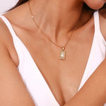 Moon Collier En Acier Chirurgical 316L Plaqué Or 18K