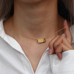 Angel 11:11 Collier En Acier Chirurgical 316L Plaqué Or 18K