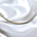 Golden Glow Collier Tennis en Acier Chirurgical 316L Plaqué Or 18K