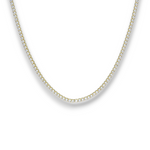 Golden Glow Collier Tennis en Acier Chirurgical 316L Plaqué Or 18K