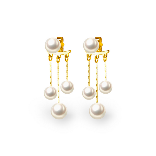 Pearl Drops Boucles D'Oreilles 14K