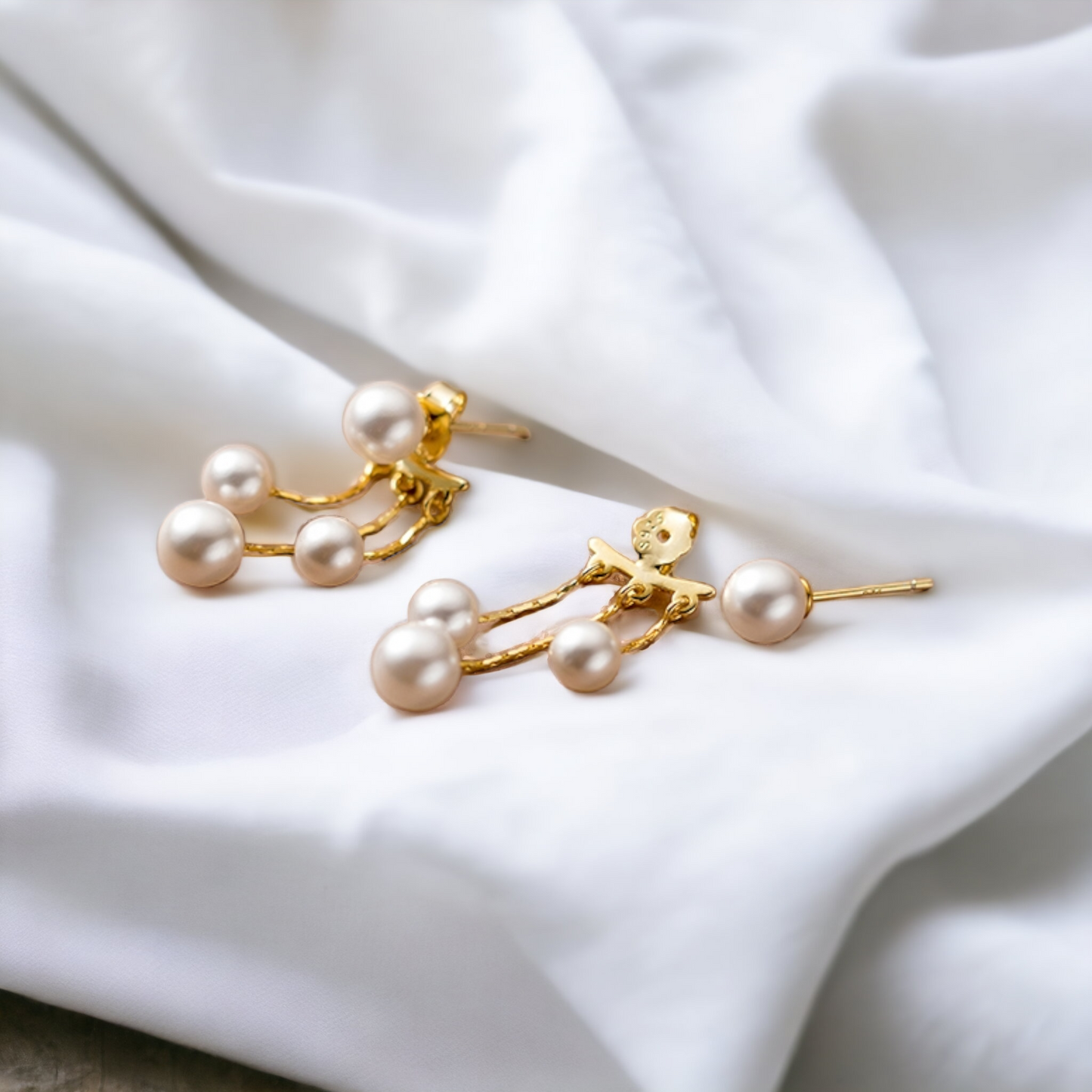 Pearl Drops Boucles D'Oreilles 14K