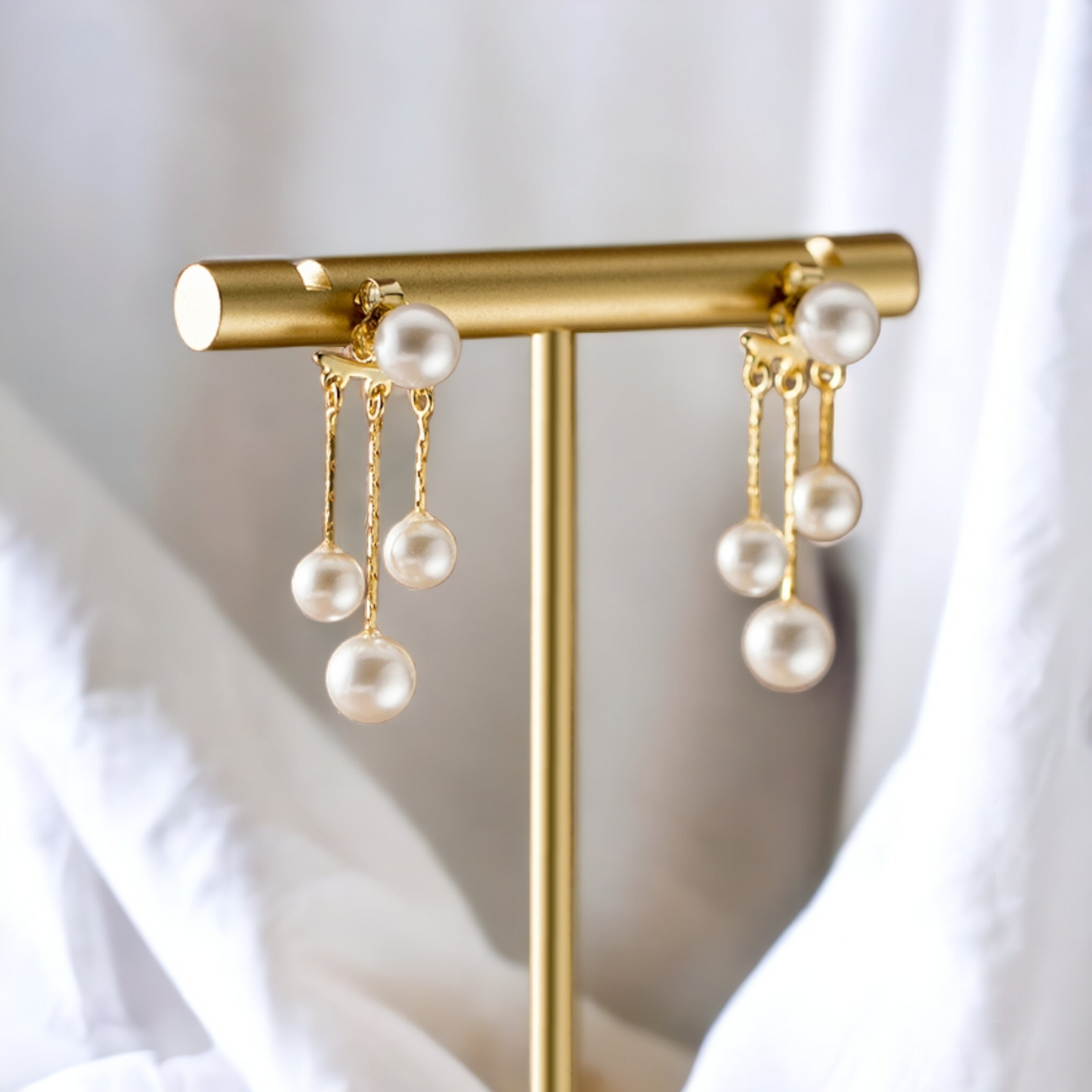 Pearl Drops Boucles D'Oreilles 14K